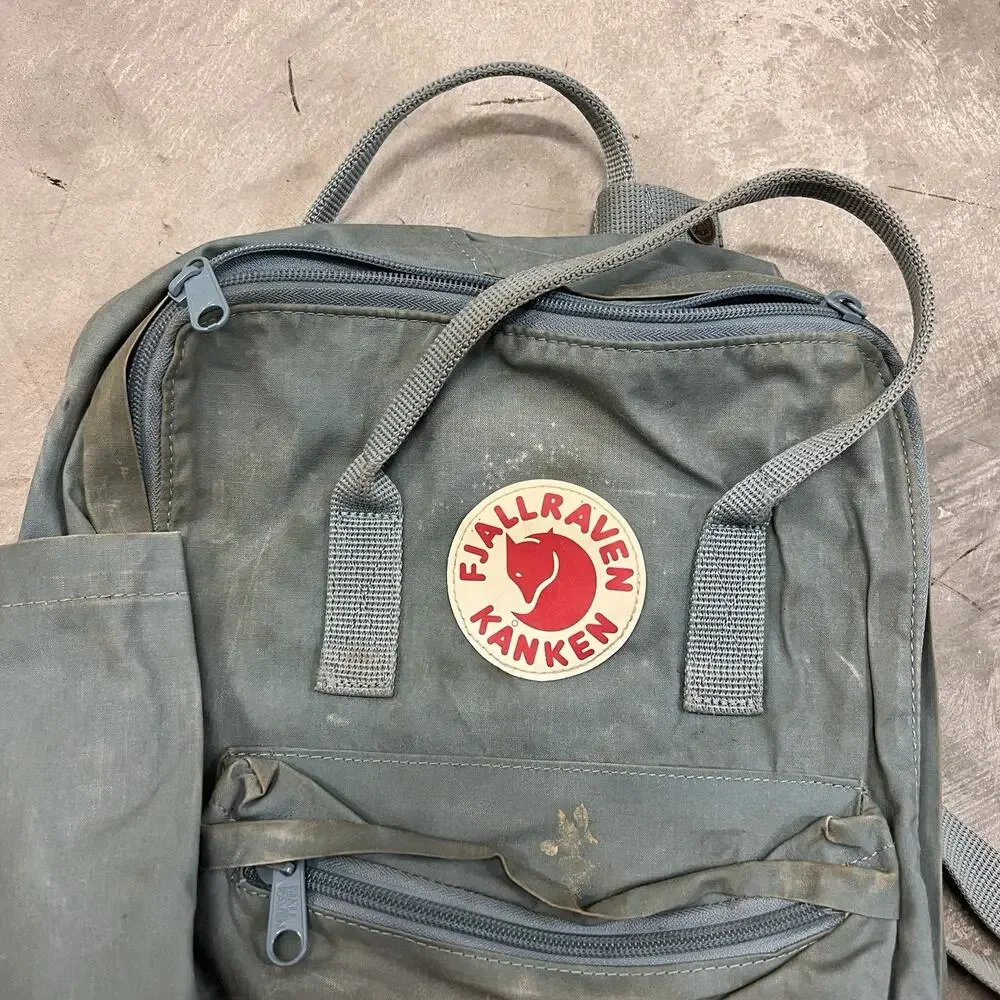 Fjallraven Kanken Classic Backpack Blue23510 Travel Lightweight NEEDS CLEAN